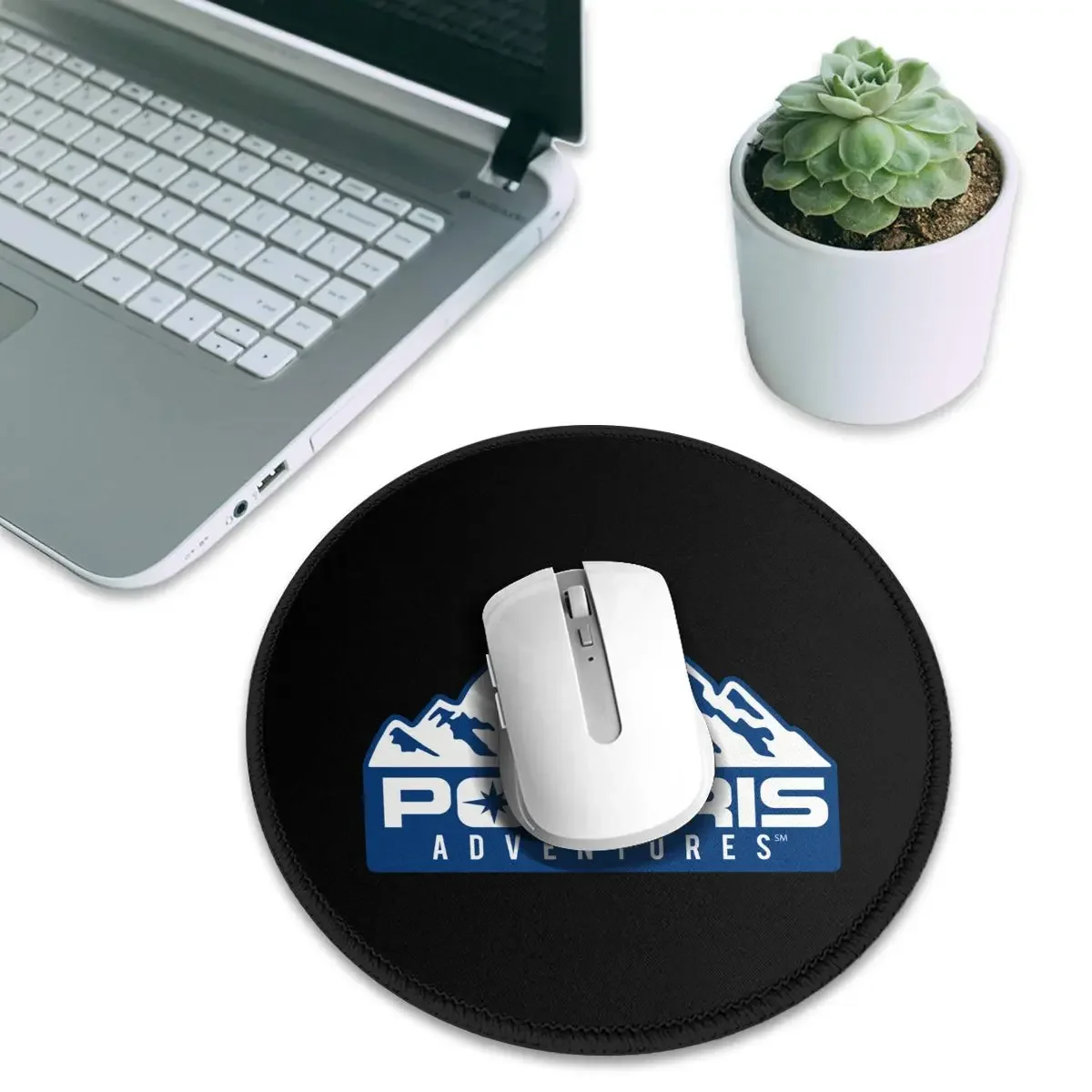 Polaris Logo Round Mouse Pad Computer Keyboard Mouse Mat Gamer Laptop Desk Mat Office Accessories Table Mats