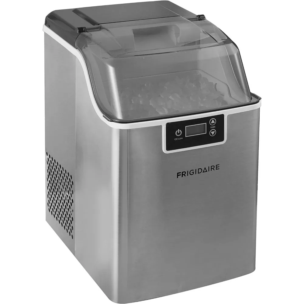 Countertop Crunchy Chewable Nugget Ice Maker V2, 44lbs per Day, Stainless Steel