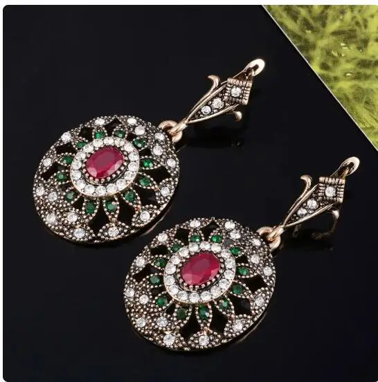 Joyme Brand Wedding Engagement Jewelry Clip-On Drop Earrings For Women Crystal Earrings Ear From India Wholesale Brincos