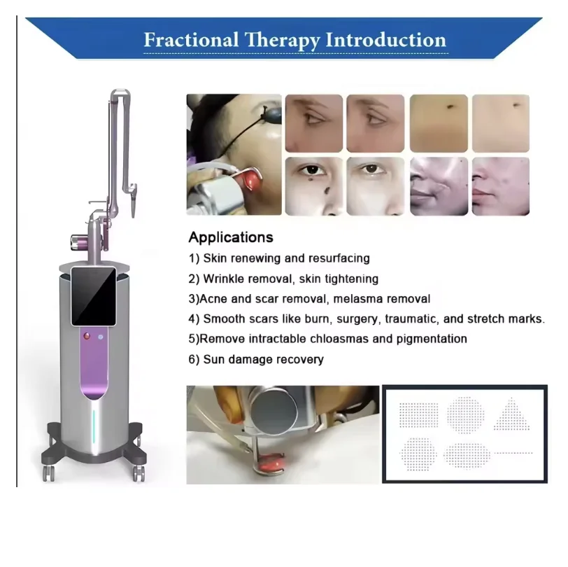 SLyric CO2 fractional laser 10600nm CO2 laser cutting machine 4D skin resurfacing stretch marks hair removal hair remove