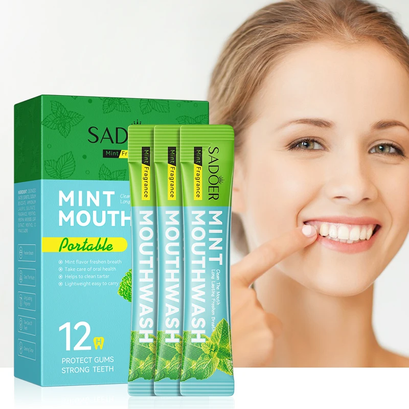 20pcs mint mouthwash, travel size convenient mouthwash, fresh breath, care for teeth, long-lasting fresh oral care mouthwash