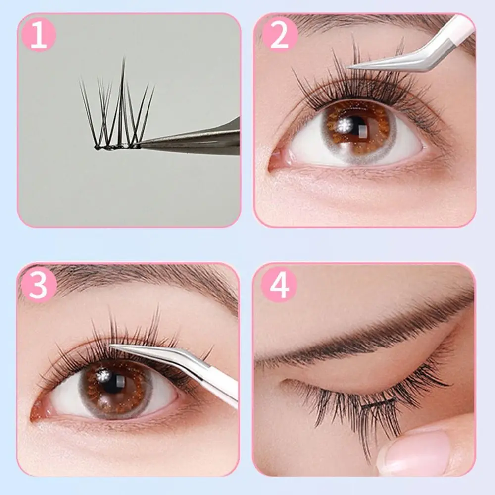 Neue wiederverwendbare selbstklebende Wimpern, kein Kleber, 10 Reihen, Cluster-Wimpern, selbstklebende Wimpern