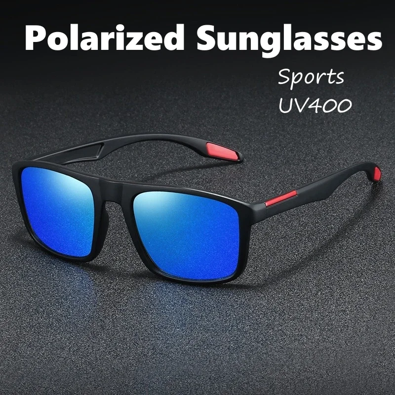 

Unisex Trendy Polarized Sports Sunglasses Large Sqaure Frame Eye Protection Sun Glasses Men Women Riding Driving Goggle Shades