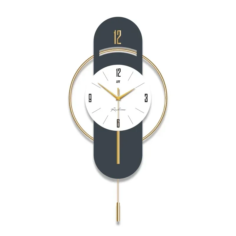 Modern Large Wall Clock Gold Simple Aesthetic Nordic Light Wall Clock Luxury Living Room Watch Reloj De Pared Home Decoration