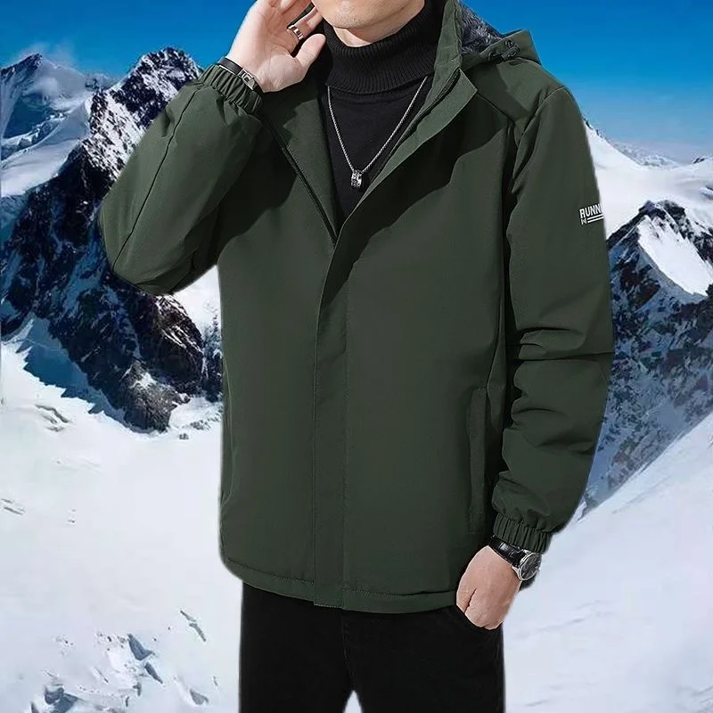 

Mens et Coat Denim Heated Built-In Heating Technology North Snow Winter Warm Padded Lined Hooded Down Puffer Coldelement Bf