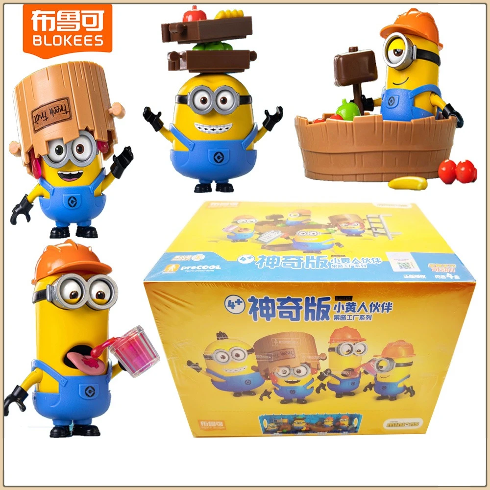 

New Blokees Original Minions Action Figure Cartoon Premium Collectible Toys Model Desktop Display Holiday Gifts Multiple Options