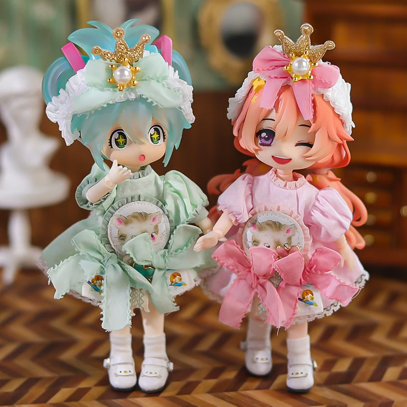 

OB11 BJD Cute Doll Dress Clothes for ob11 Lolita style ,obitsu11,molly,1/12 bjd Doll Clothes Accessories Toy
