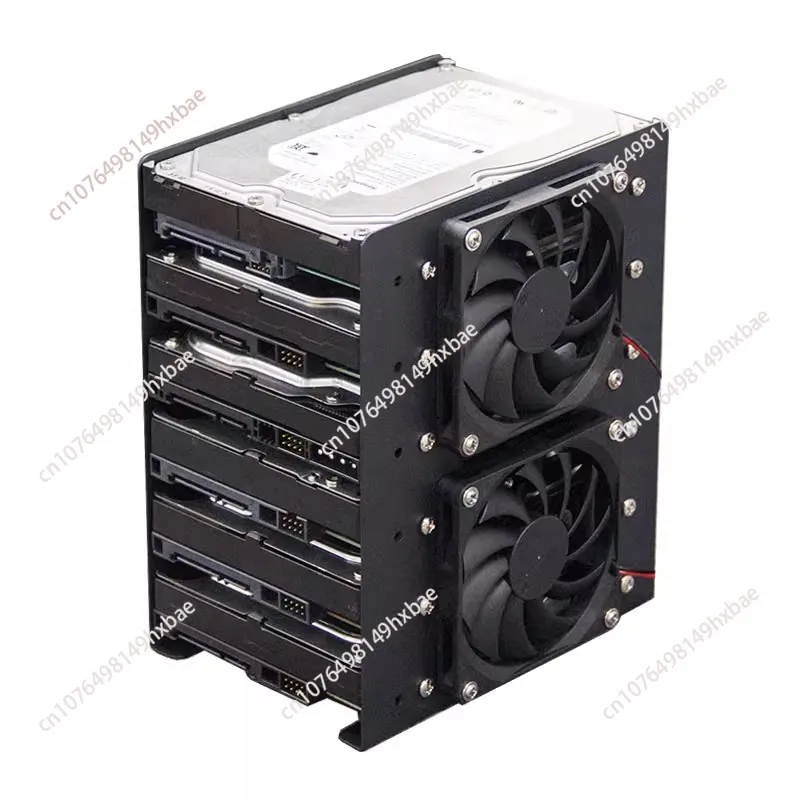 3.5 inch multi-disk hard disk Support, stable body cooling fan 2 discs, 4 discs, 6 discs, mechanical hard disk stacking Support