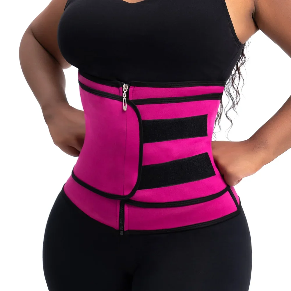 Корсет для тренировки талии на молнии, корректирующее белье для контроля живота, дышащий пояс для талии для женщин, формирователь тела, спортивный пояс, пояс для пота, сауны