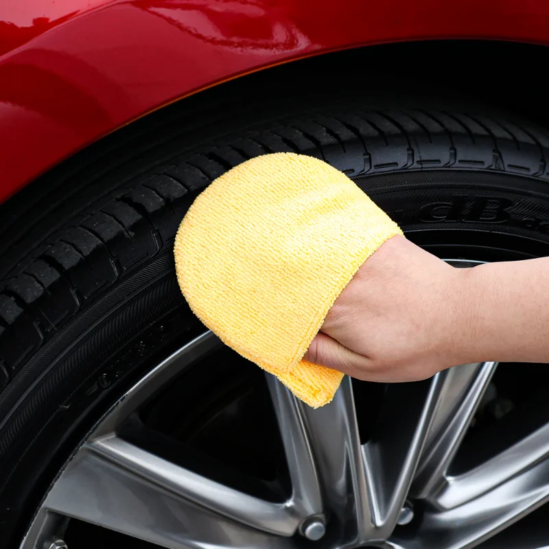 Soft Microfiber Car Waxing Aplicador Mitts, Esponja De Polimento, Finger Wax, Espuma De Lavagem Pad, Auto Detalhando Ferramentas De Limpeza, 6 Pcs,