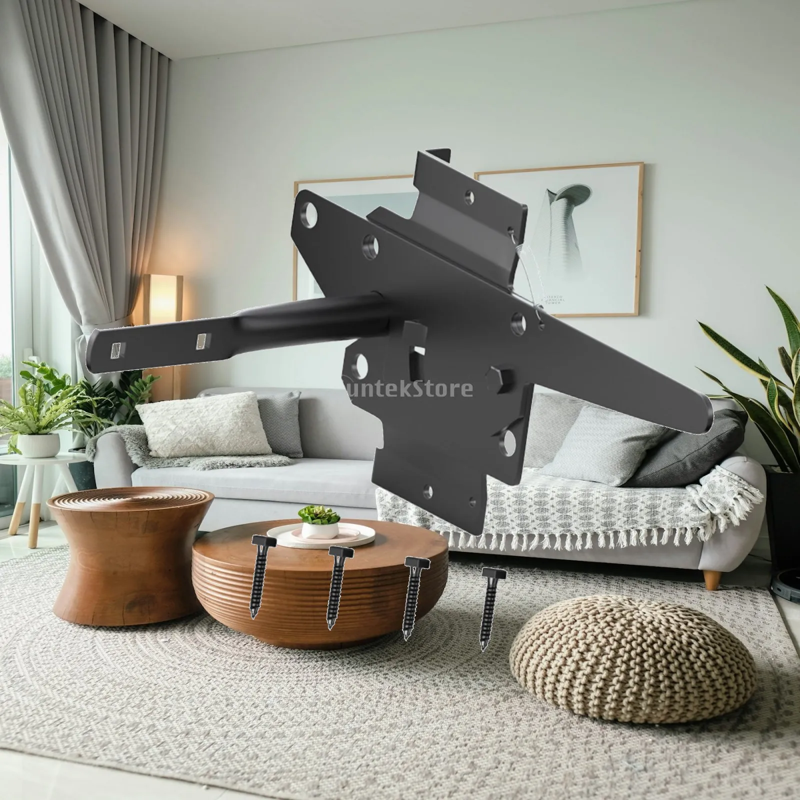 Fence Gate Lock Automatic Gravity Latch Heavy Duty Door Mechanism Garden Yard Outdoor Security for Backyard Porch