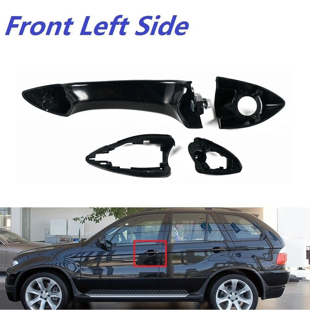 

AEA7-1 Set Door Handle Kit Front Driver LH Left Side 51218243617 For BMW X5 E53 2000-2006