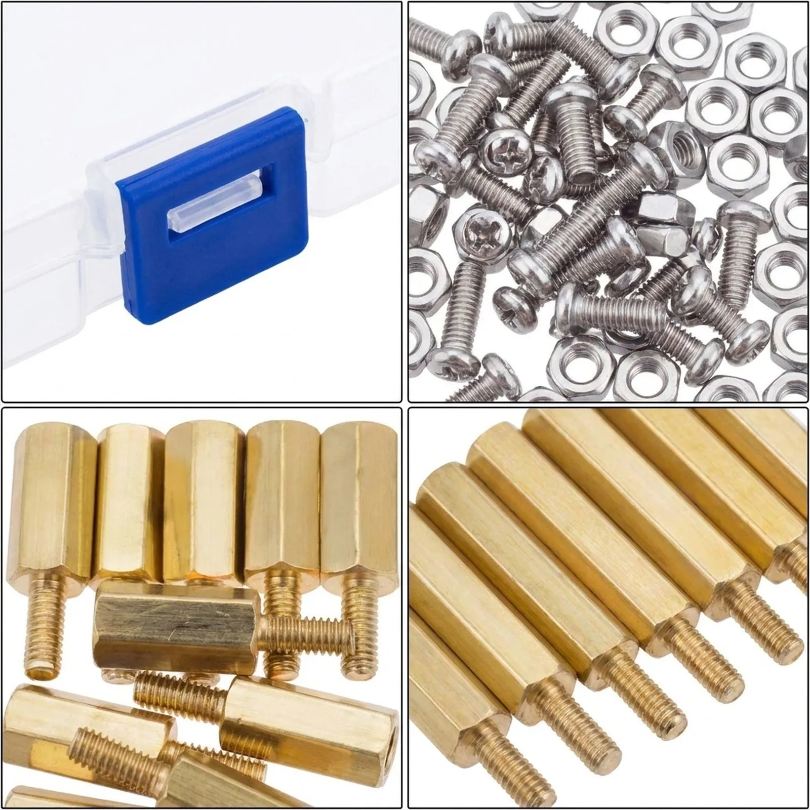 Brass Screw Assortment Hex Spacer Kit Securely Packaged Versatile Use In Industries Wide Range Lengths DIY Projects