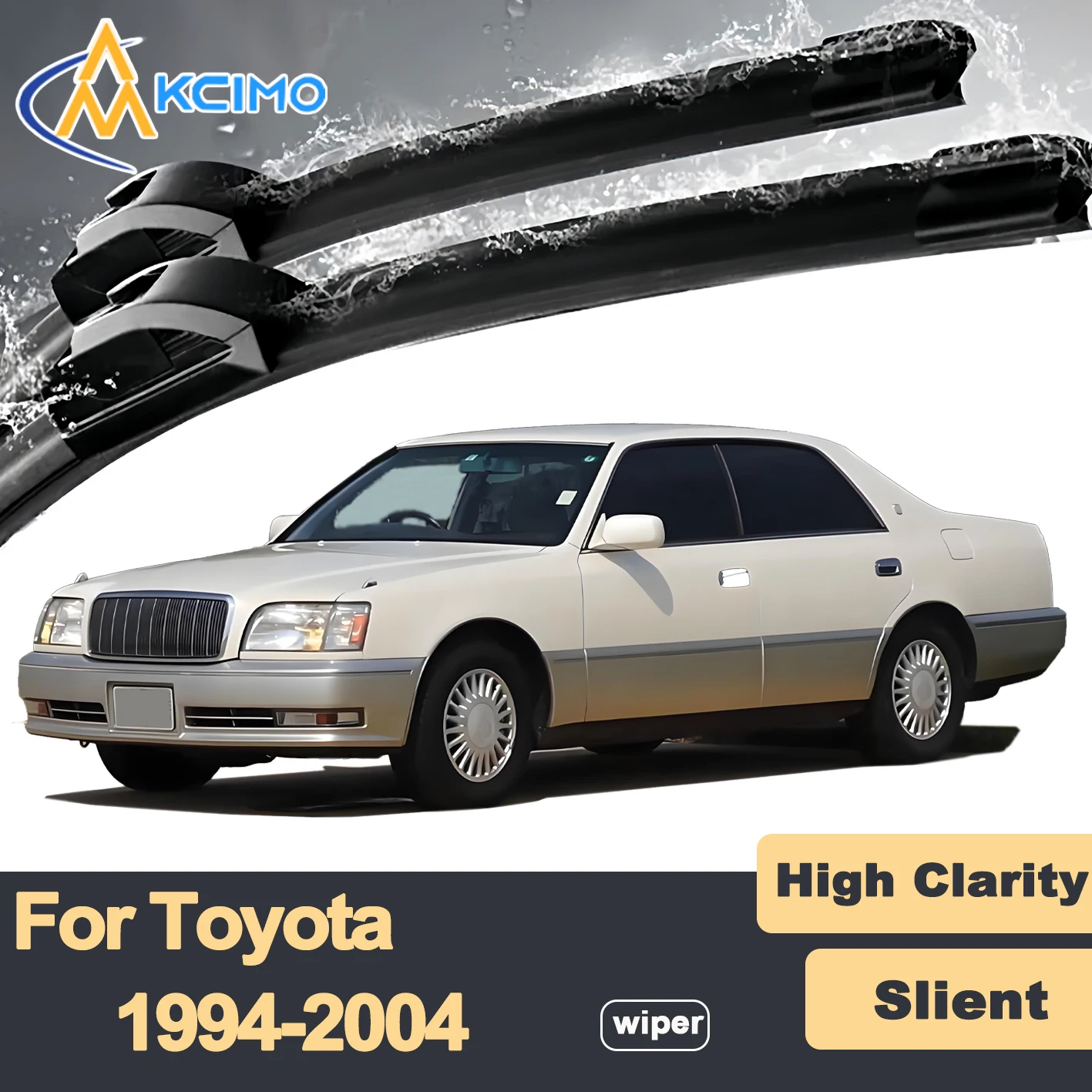 

Premium Rubber Durable Silent Windshield Wiper Blades 2pcs for Toyota Crown Majesta S170 1999-2004 Front Wiper Blades Set