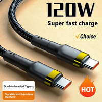 120W PD Fast Charging For Samsung S24 USB C TO USB Type C Cable For iPhone 15 Plus Pro Max Xiaomi 14 Quick Fast Charger