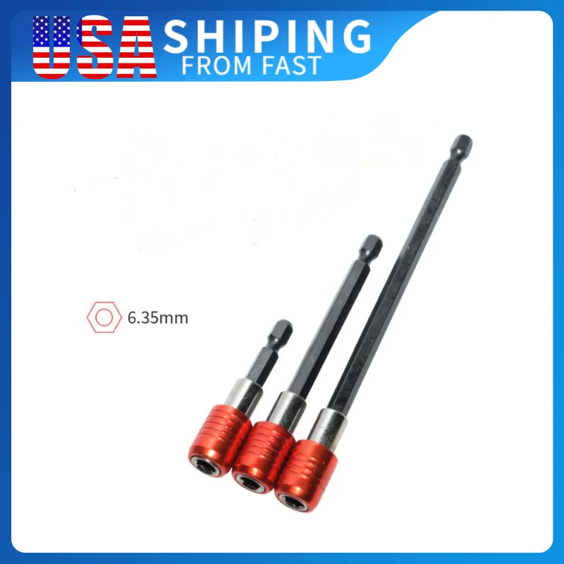 

6 шт. универсальный шестигранный хвостовик 1/4, быстроразъемная магнитная отвертка, удлинитель, держатель, сверло, отвертка, удлинитель, инструмент