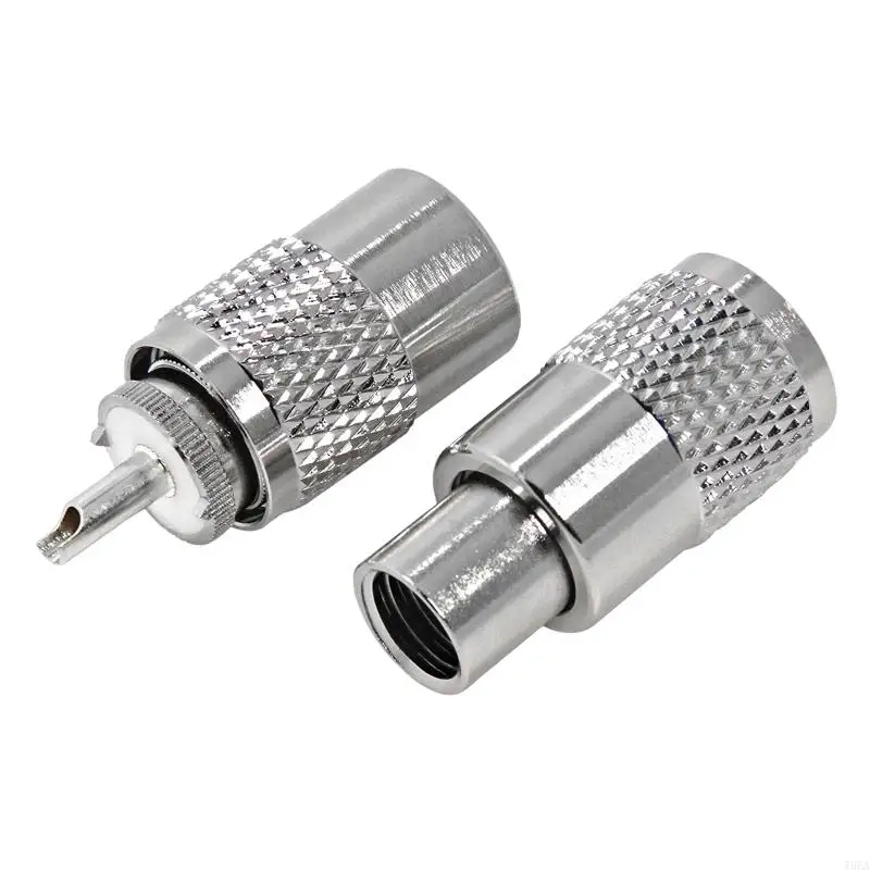 T5EA Connector UHF Male Plug PL259 Solder RG8X RG59 RG8 Cable Silver Color