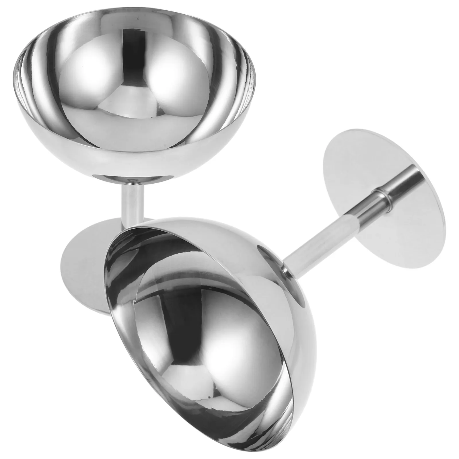 

2 PCS Stainless Steel Ice Cream Cup Dessert Bowls for Cups Events Mugs Party Desert