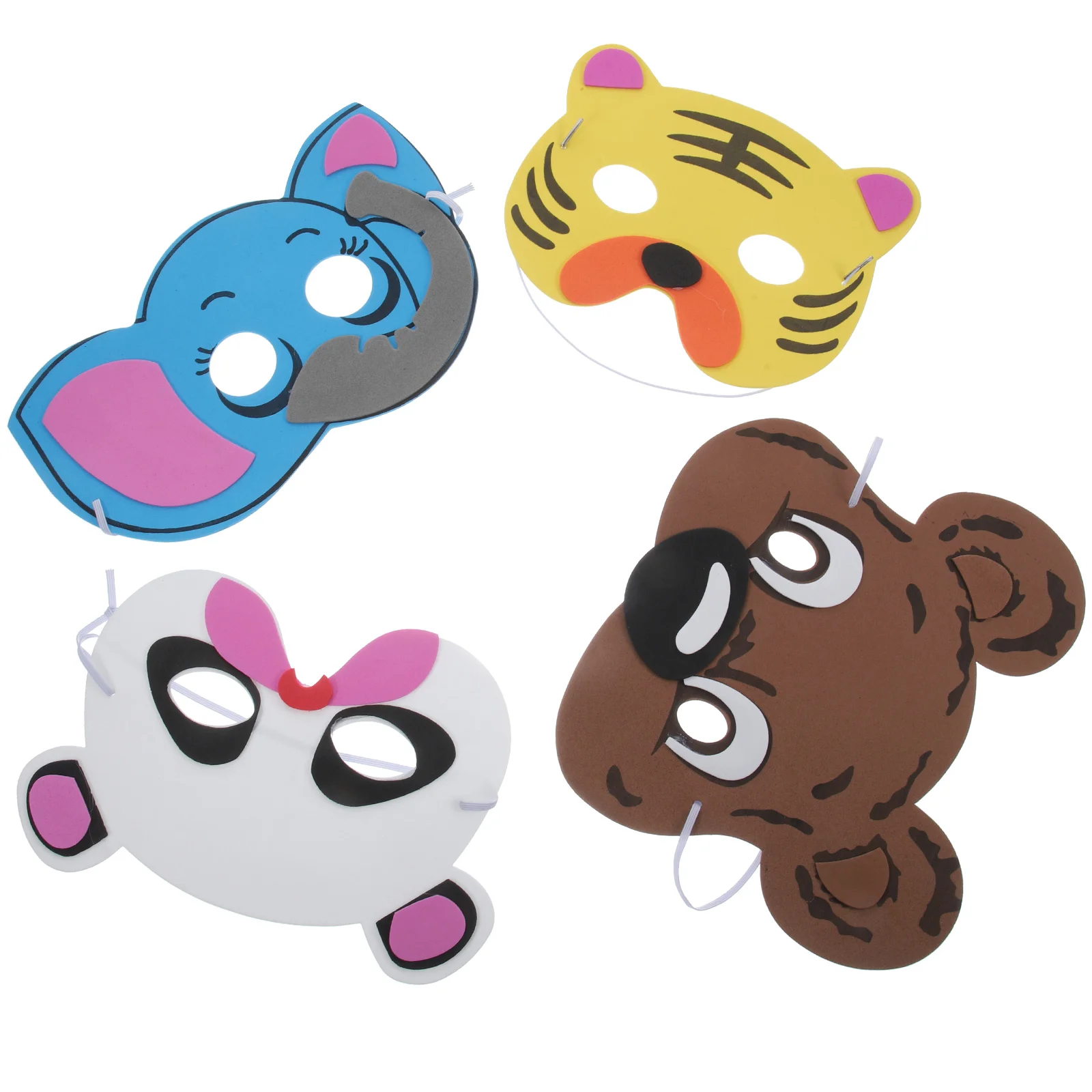 4 Pcs Party Mask Cute Animal Halloween Prop Monkey Hallowen Cosplay Funny Masks Cartoon Gift