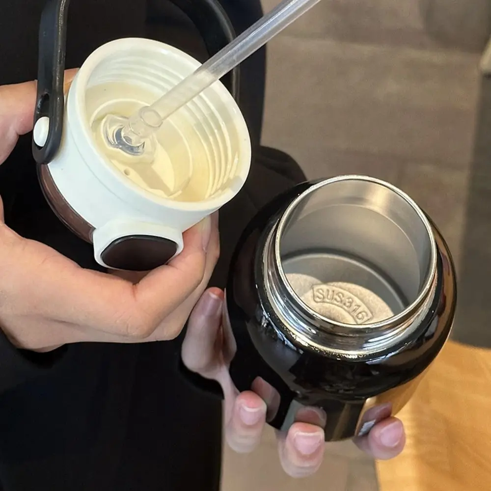 

Stainless Steel Hand-held Thermos Cup Insulated Drinking Kettle Large Capacity Vacuum Flask Keeps Cold and Heat Leak Proof