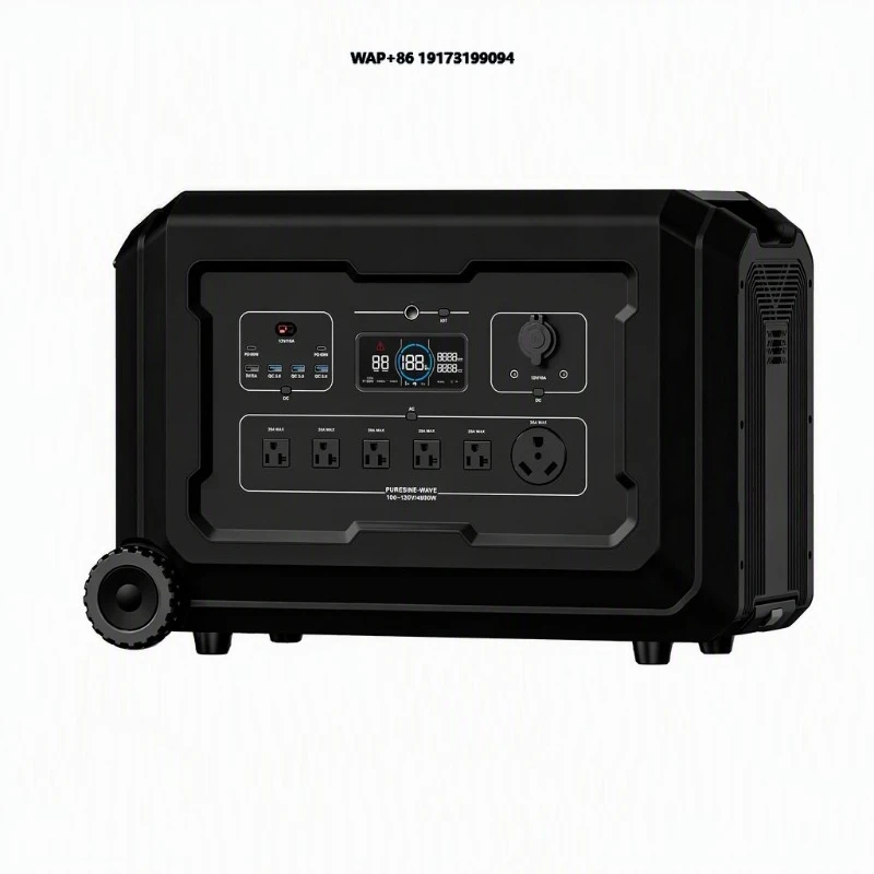 S5 LiFePO4 Portable Power Station 5040Wh 5000W/4000W 100-240V 50/60Hz Pure Sine Wave Solar Generator Home Emergency Power Supply