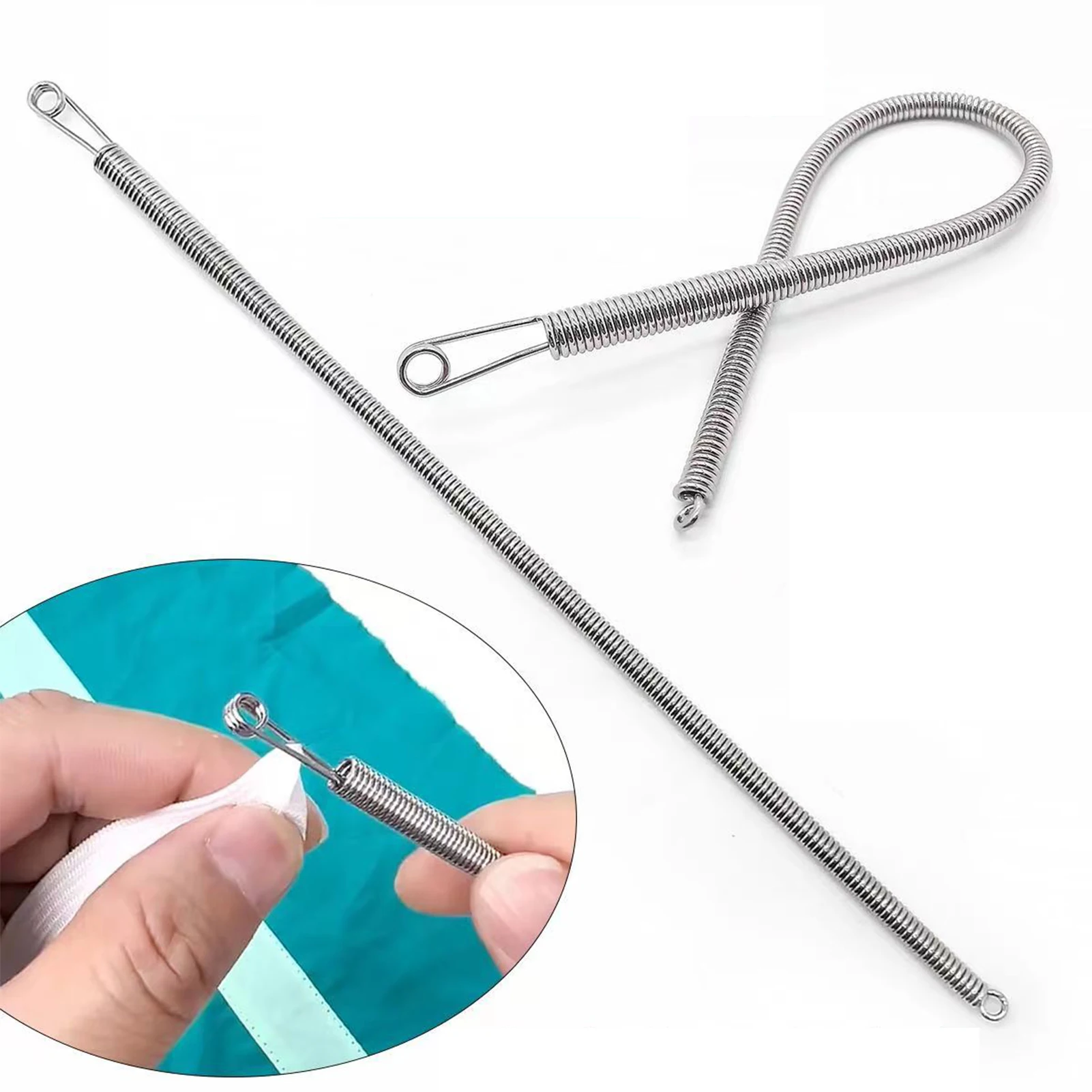 Spring Drawstring Needle Threader Easy Draw String Threader Puller Tool Perfect for Various Crafts