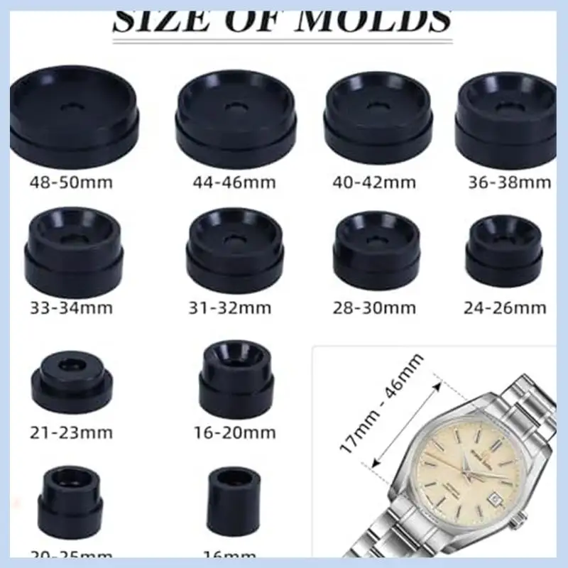 

AS63-Набор инструментов для прессования часов, используемый для закрытия задней крышки часов, замена батареи для часов, подходит для набора для ремонта часов