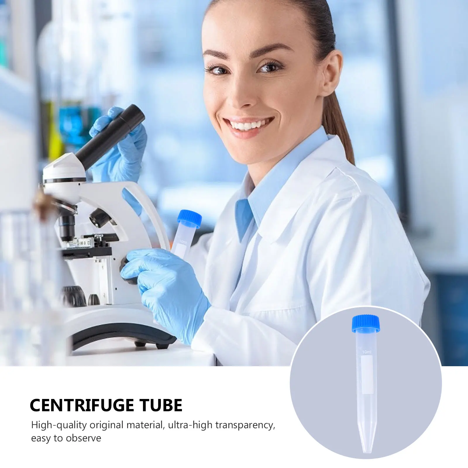 

100 Pcs Test Tube Tubes Centrifugal Microcentrifuge Vials Storage with Lid