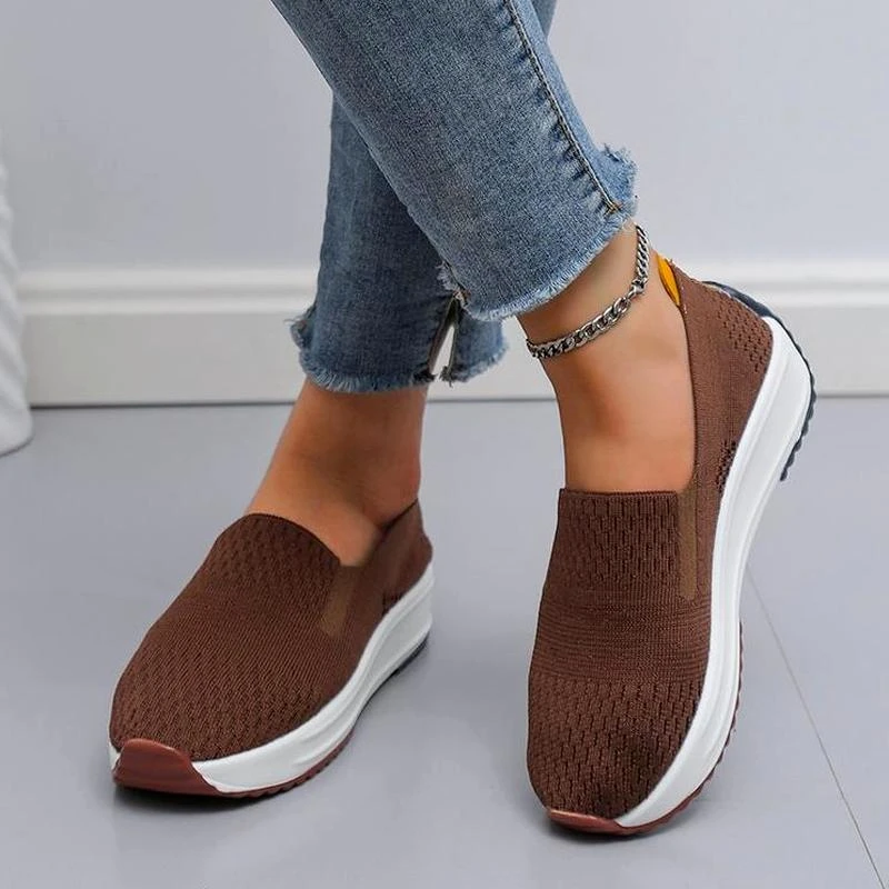 Sneakers traspiranti moda donna Flats Slip on Mesh Shoes donna Light Sneakers autunno mocassini Femme Basket Flats Shoes zapatos