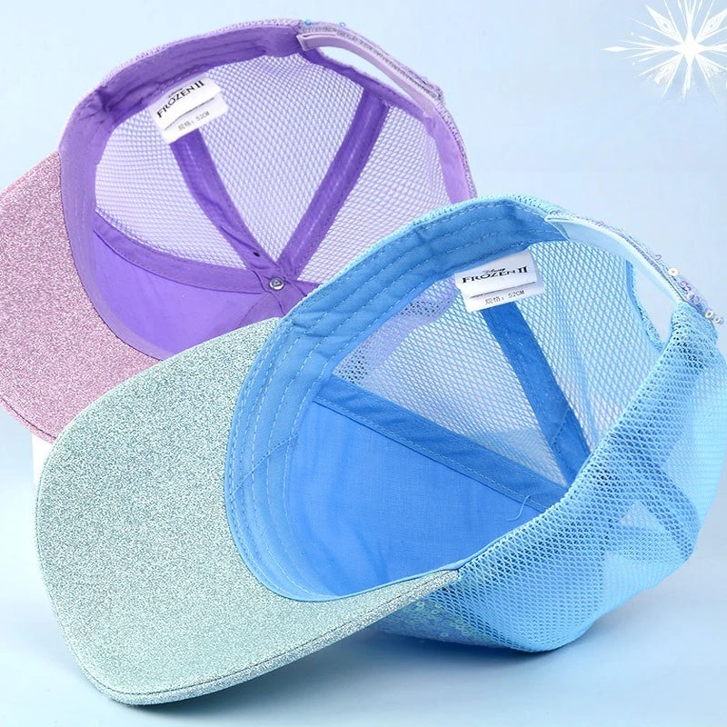 قبعة Miniso Disney للأطفال للربيع والصيف للفتيات الأميرة إلسا للحماية من الشمس قبعة الشمس قبعة فتاة قبعة الشمس قبعة بيسبول