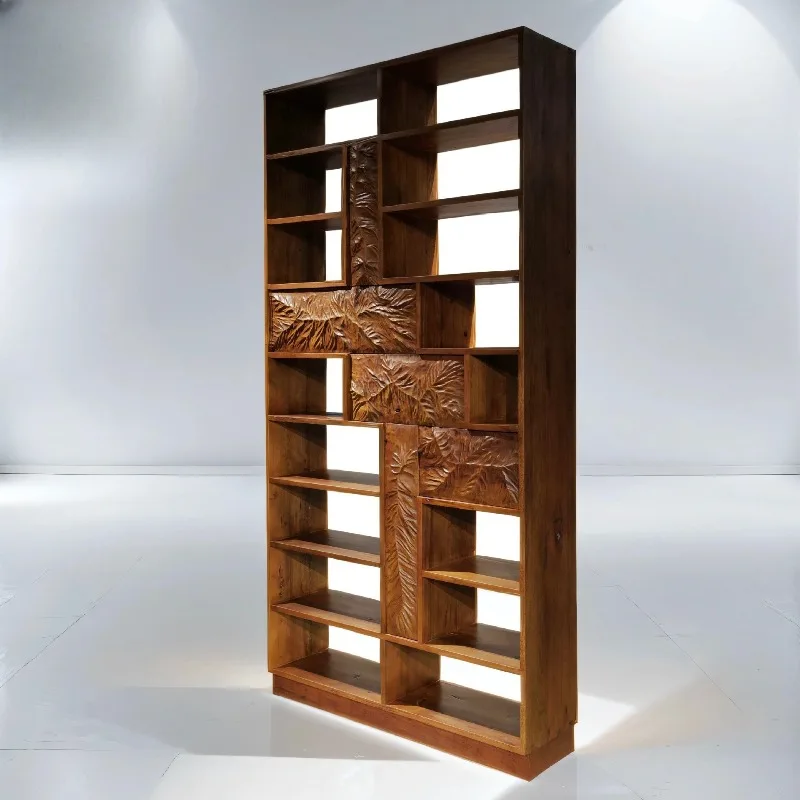 Shelf, design hand-chiseled texture wabi-sabi wind shelf