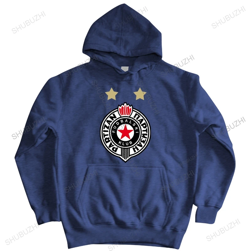 Homme winter coat men sweatshirt PARTIZAN BELGRADE team fans guerrillas Thick Combed Cotton loose style tops  bigger size