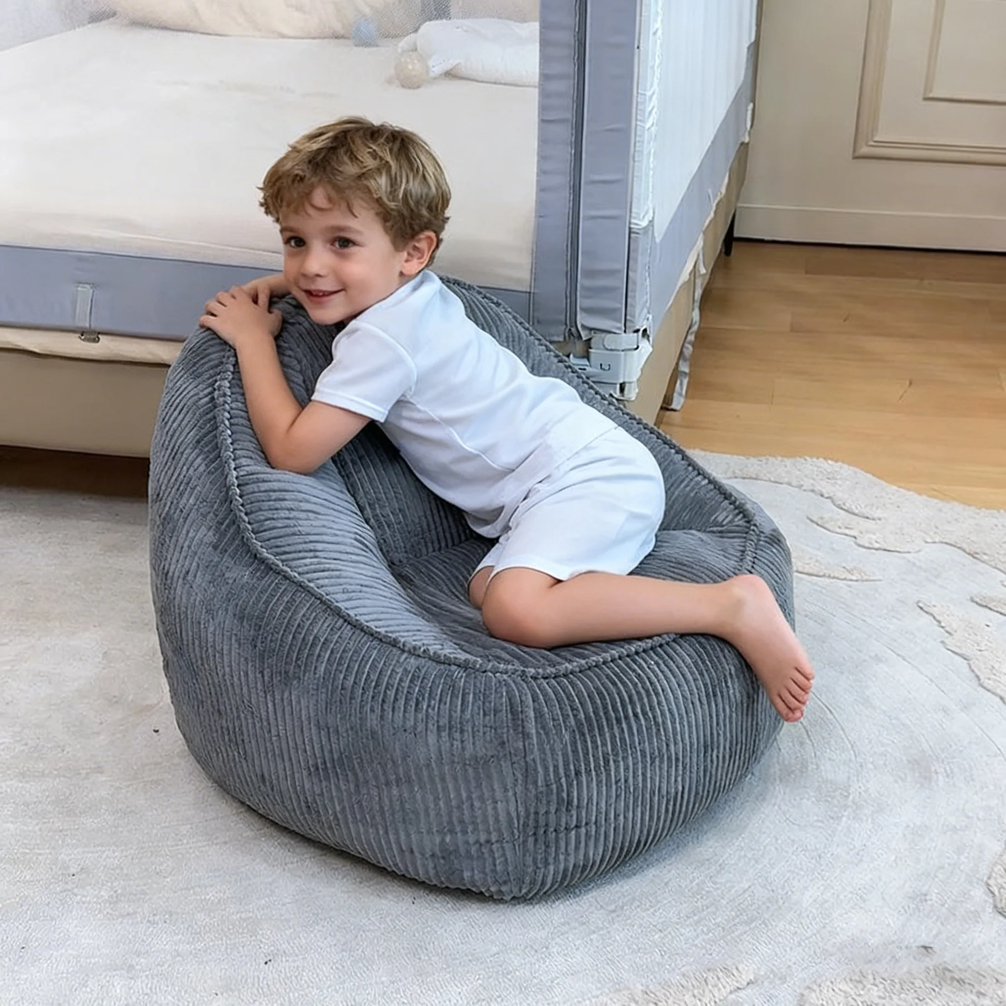 Custom Fashionable Soft Lightweight Ergonomic Vacuum Compressed Lazy Sofa Bean Bag Lounger For Kids Teenagers And Adults Relaxat