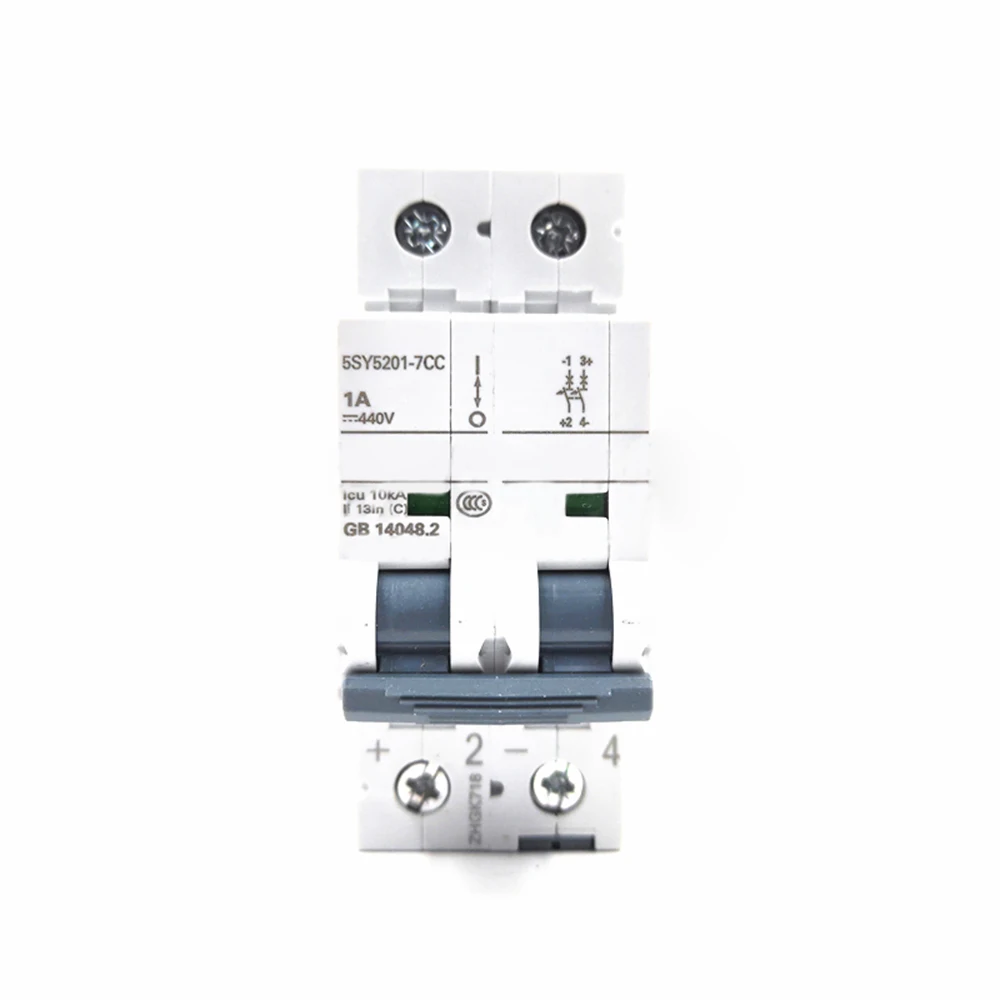 

New for Siemens 5SY5201-7CC 2P 1A 440V Guide Rail Installation Mini Circuit Breaker