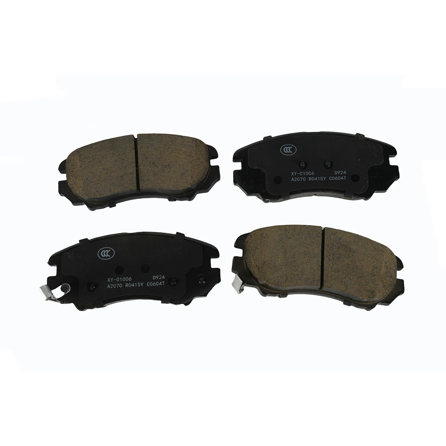 Premium automotive ceramic brake pads for Hyundai Sonata 2003-10, Tiburon 2003-2008, Tucson 2005-09 front brake pads