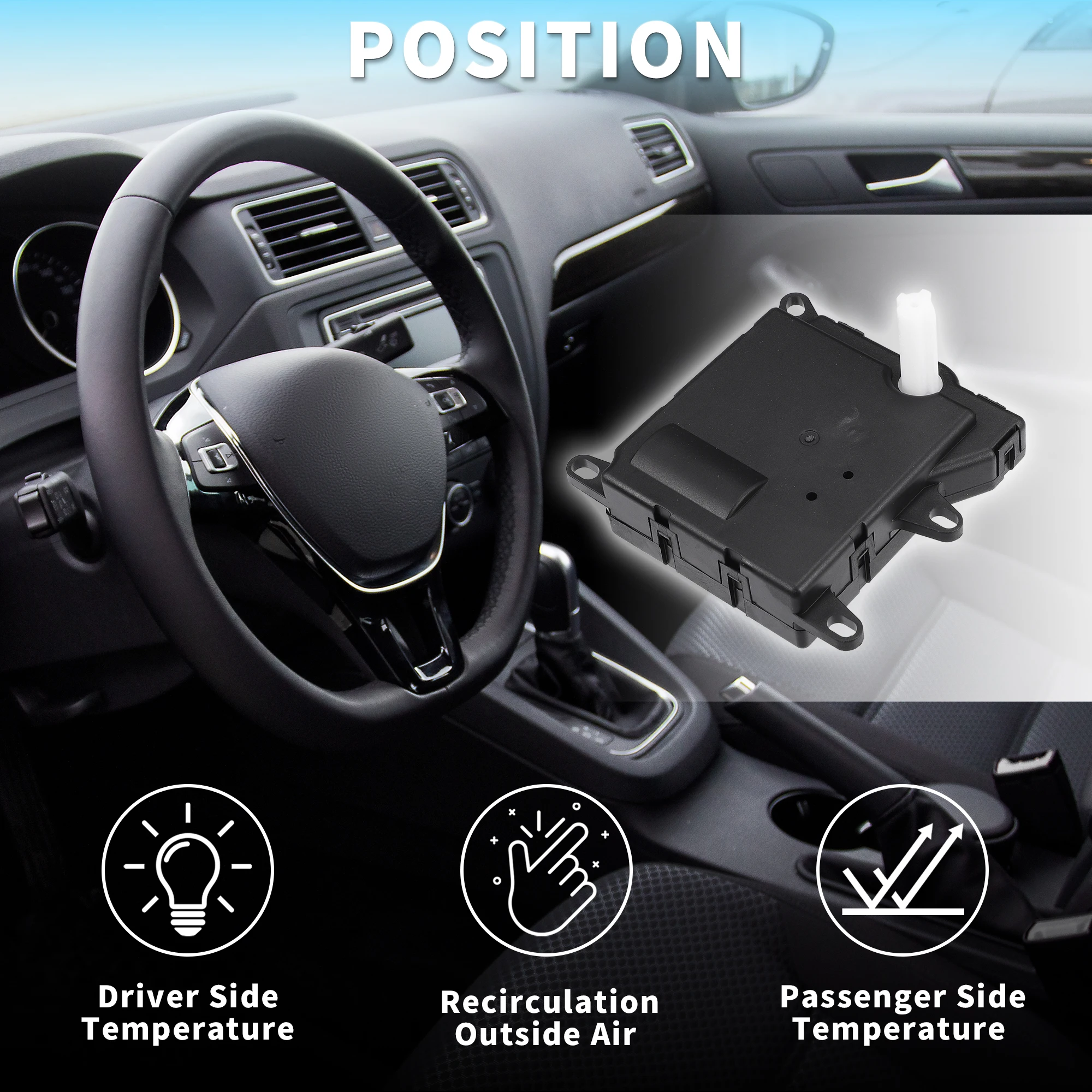 

UXCELL 2 шт. No 1L2Z19E616BA Привод двери смеси обогревателя HVAC для Ford Expedition 07-11