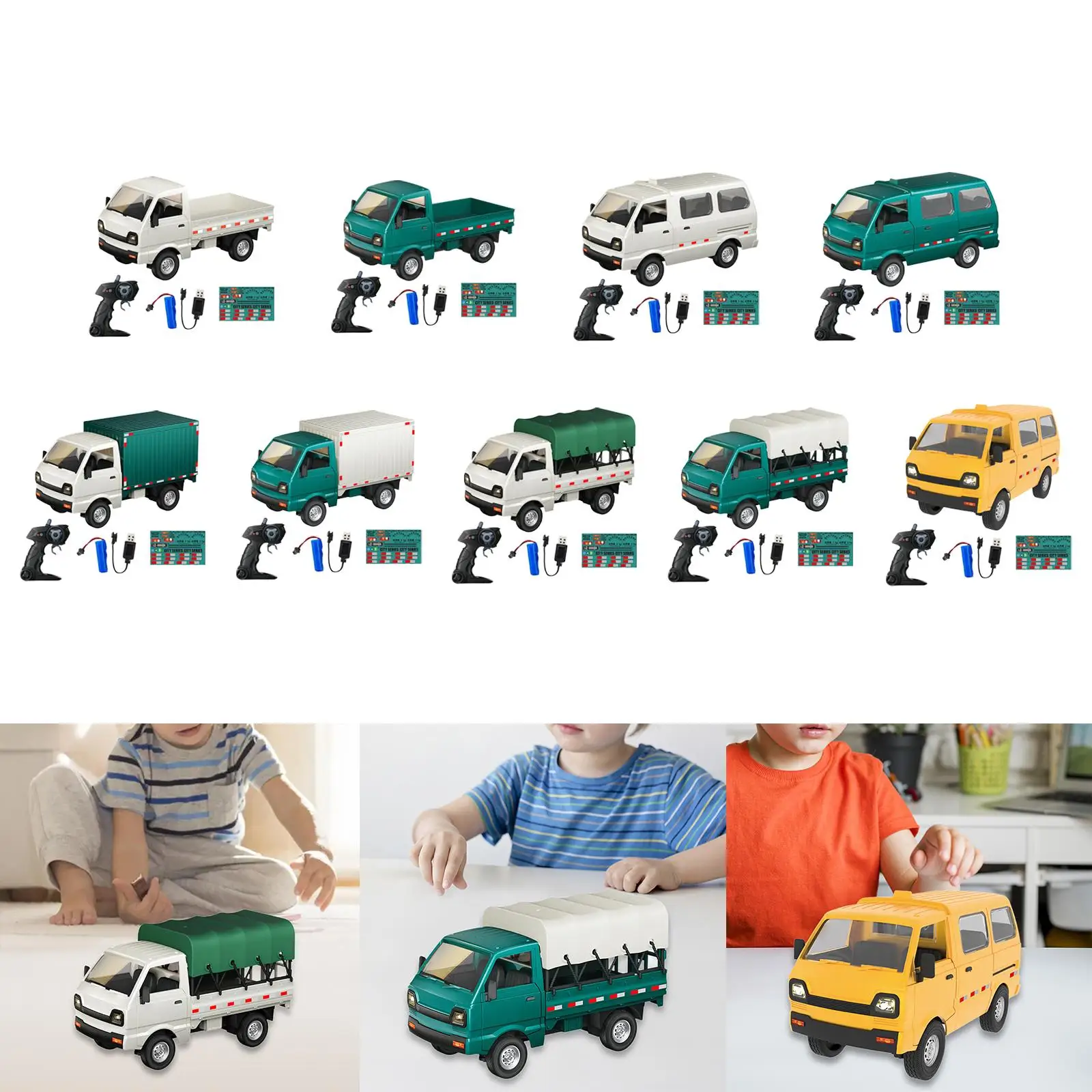 RC Car 1/16 Toy Car Flexible Lightweight Model Vehicle Remote Control Car RC Model Car for Childrens Day Home Gift Kids Boys