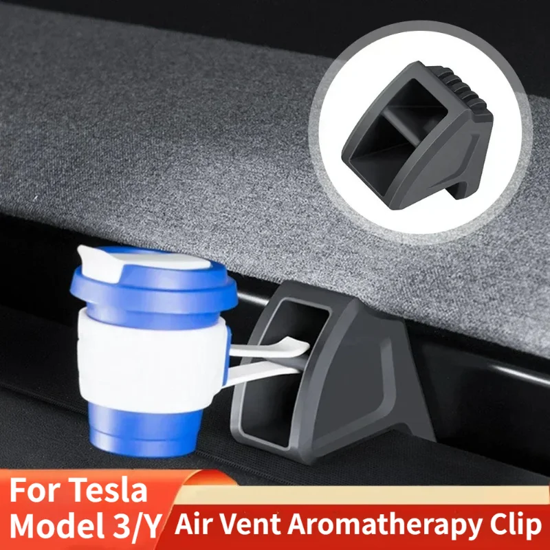 Clip de aromaterapia para salida de aire para Tesla Model Y Juniper 2025 Model 3 Highland 2024 2025, soporte de ambientador de silicona para coche, piezas de coche
