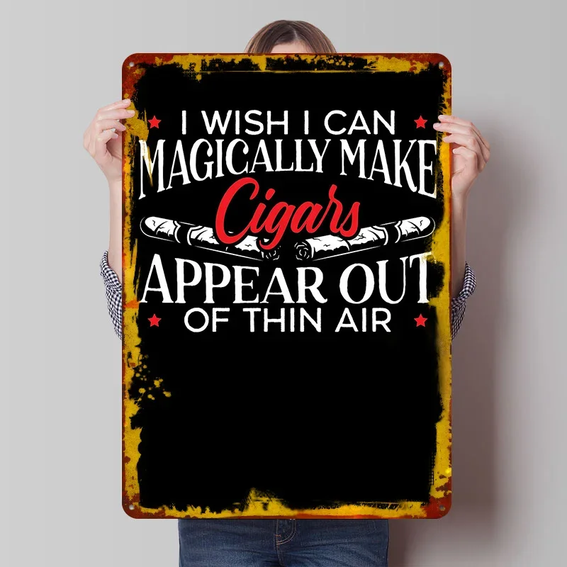 Cigarette Smoker Tinplate Poster Customized Wall Art Vintage Retro Metal Signs for Room Decorations Luxury Home Decor Items Men