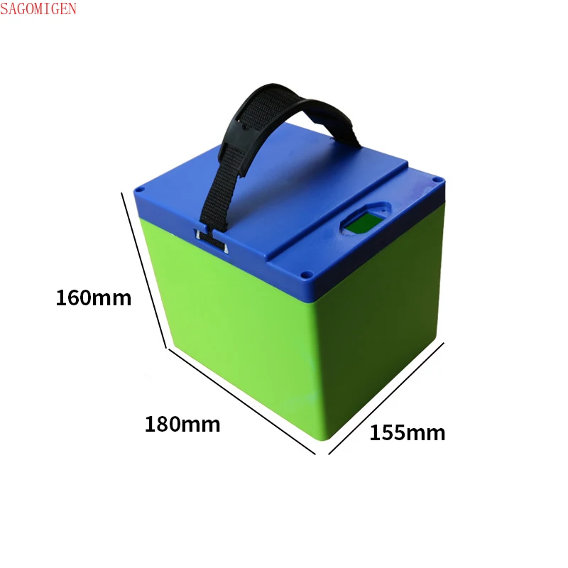 48/60/72V Electric Bicycle Scooter Battery Case Plastic Waterproof Lithium Battery Case 18650/21700/32650 Battery Storage Box