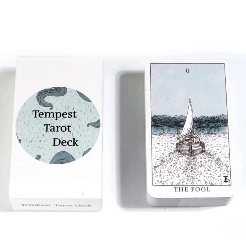 78-Karten Tempest Tarot Deck Blaues Tarot Meer Tarot Nautisches Tarot Anfänger Indie Tarotkarten Mythisches Tarot