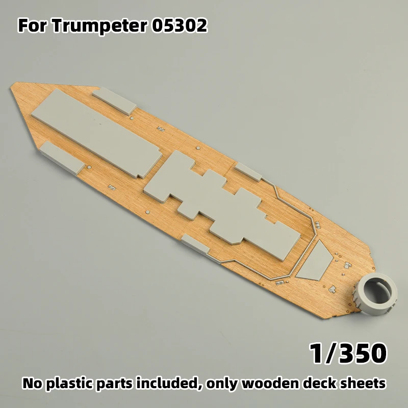 Modell-Upgrade-Teile: Lasergeschnittene Holzdeckplatte mit selbstklebender Ankerkette für TRUMPETER 03710 05302 HMS Hood 1/200 1/350 – Detail 4