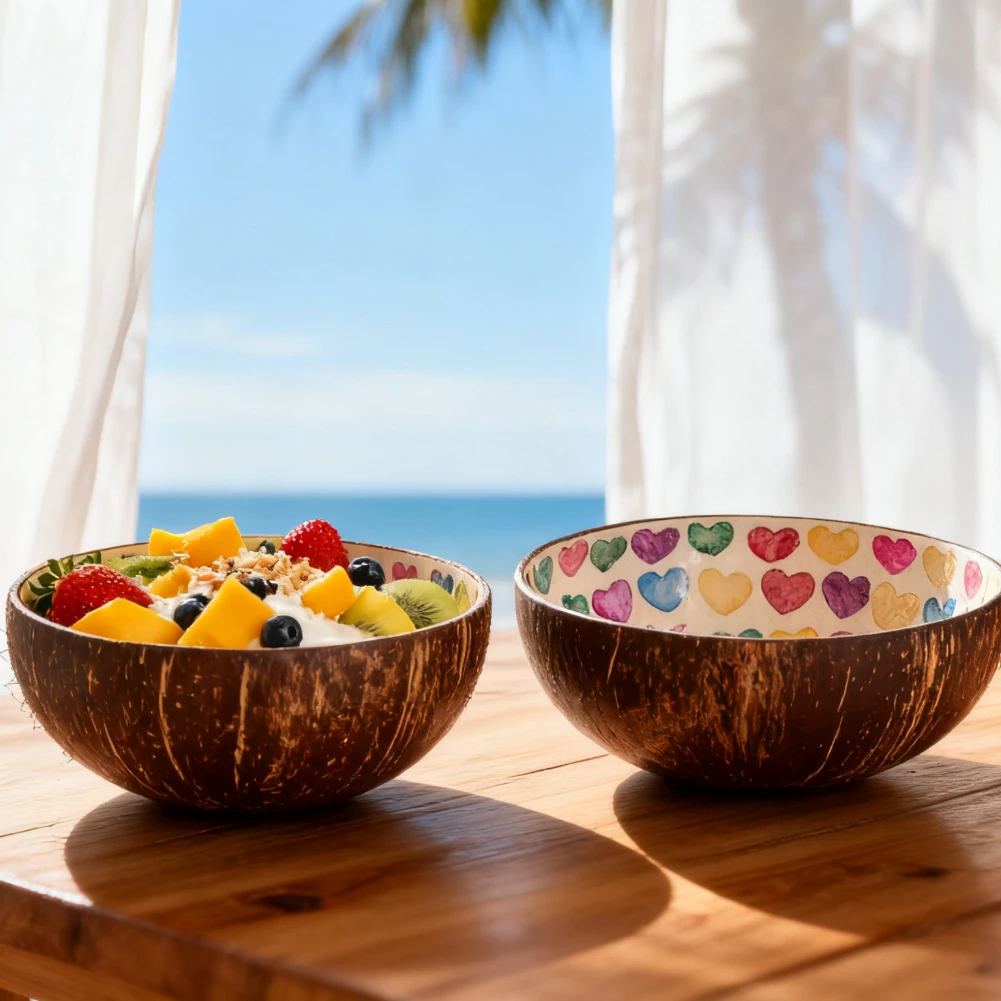 

Ручная работа из скорлупы кокоса, натуральная ракушка, чаша в форме рыбы, экологически чистая декоративная тарелка, кухонный обеденный стол, сувенир, домашний декор