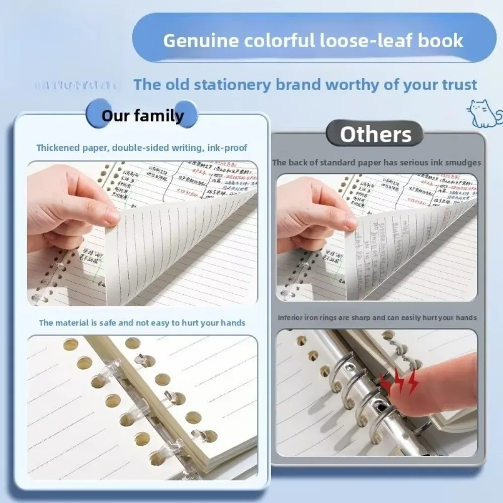 A5/B5 Loose-leaf Notebook Puppy Detachable Binder Notebook 60 Sheets/120 Pages Horizontal Line Note Book