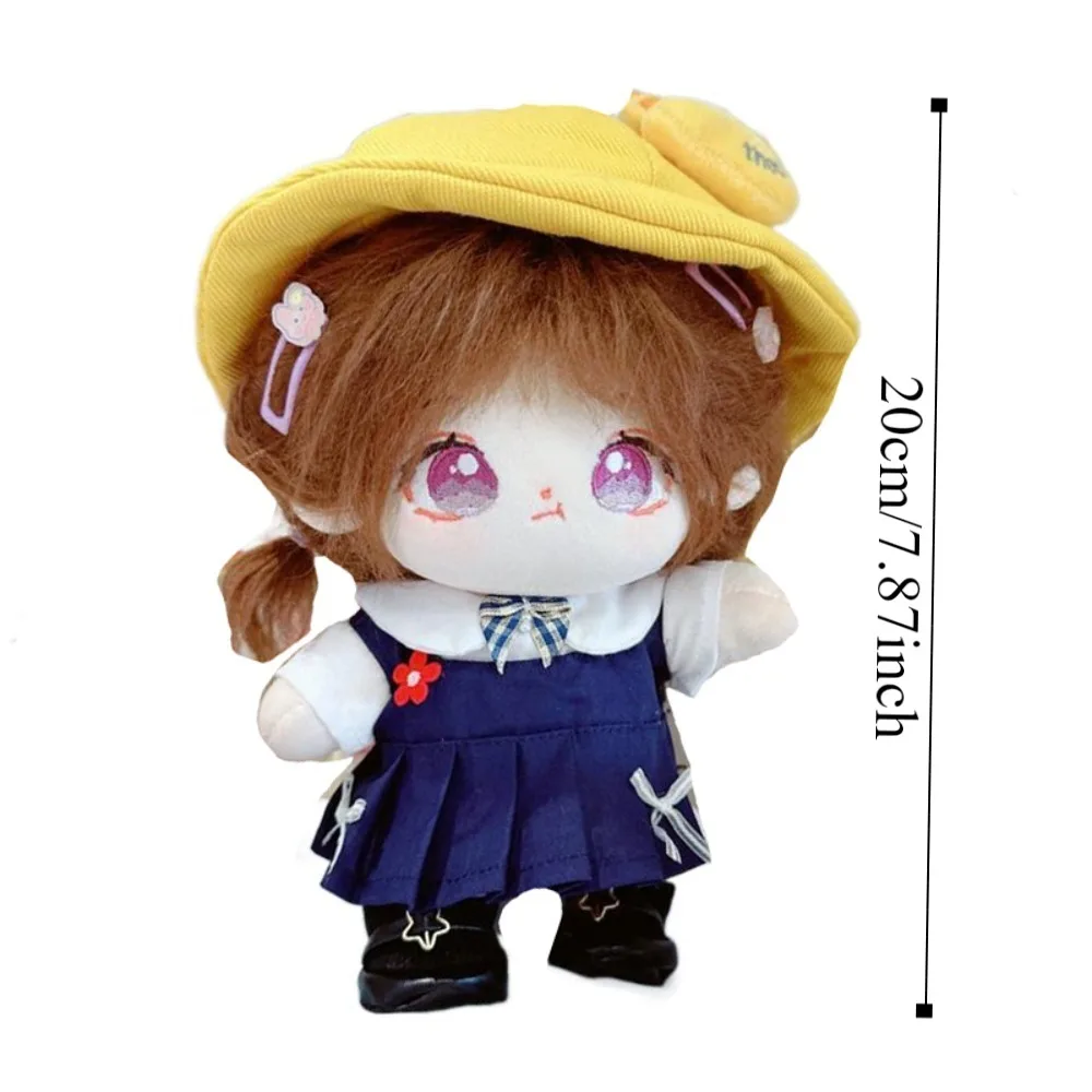 1 set Kindergarten 20cm Cotton Doll Clothes Yellow Duck Denim Skirt Cotton Doll's Clothes Mini Kawaii No Attribute Doll Clothes