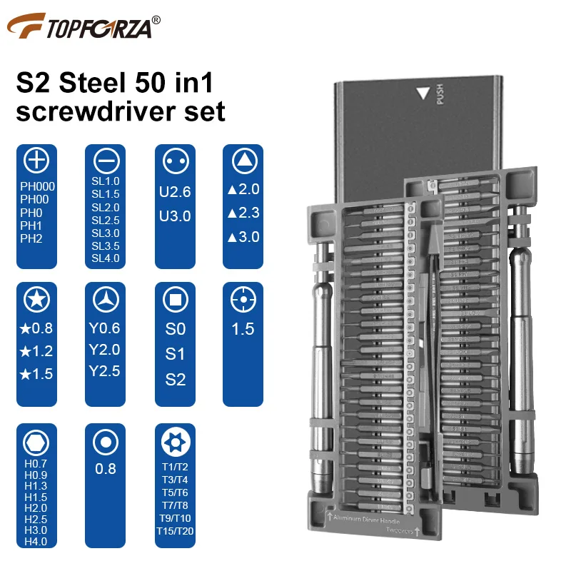 

S2 Screwdriver Set Magetic Precision Screw Drivers Phillips Hex Torx Screwdrivers for Electric Xiaomi Iphone Computer Tri Wing