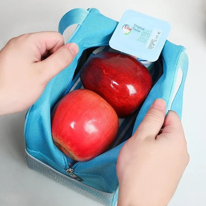 New Creative Student Dining Bag Heated Lunch Box Lightweight Bag Clam Shell Handbag Large Capacity Cute Cartoon Tote Bag