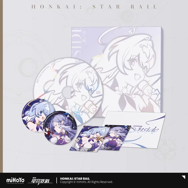 [Genuine] Game Honkai Star Rail Robin 《INSIDE》 CD Gift Set  Costume Prom Music Lyrics Book Accessories Anime Cartoon 3D Lapel