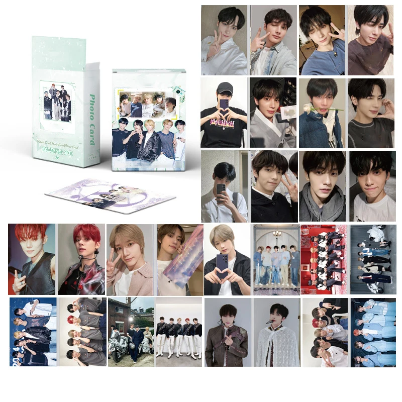 50Pcs/Set KPOP Idols HD Photocards BEOMGYU SOOBIN YEONJUN Creative Laser LOMO Cards Non Repeating Boxed Postcard Fans Collection