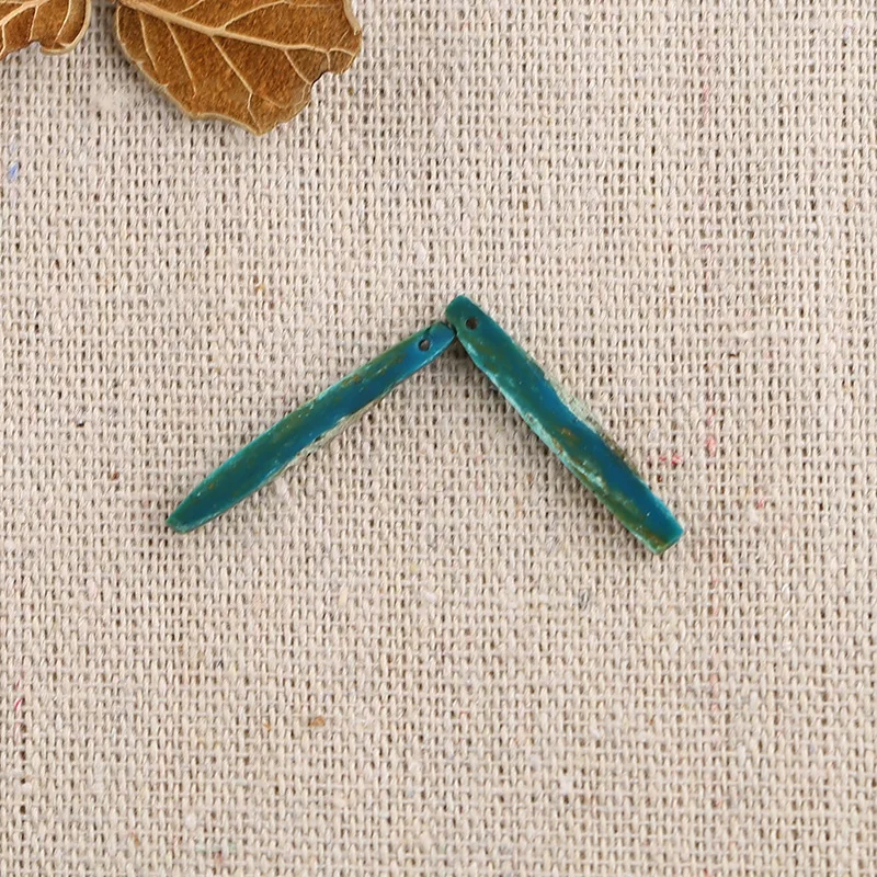 

B&F Blue opal Earring Beads, Handmade Natural stones beads, Polished Stones for jewelry Making Supplies